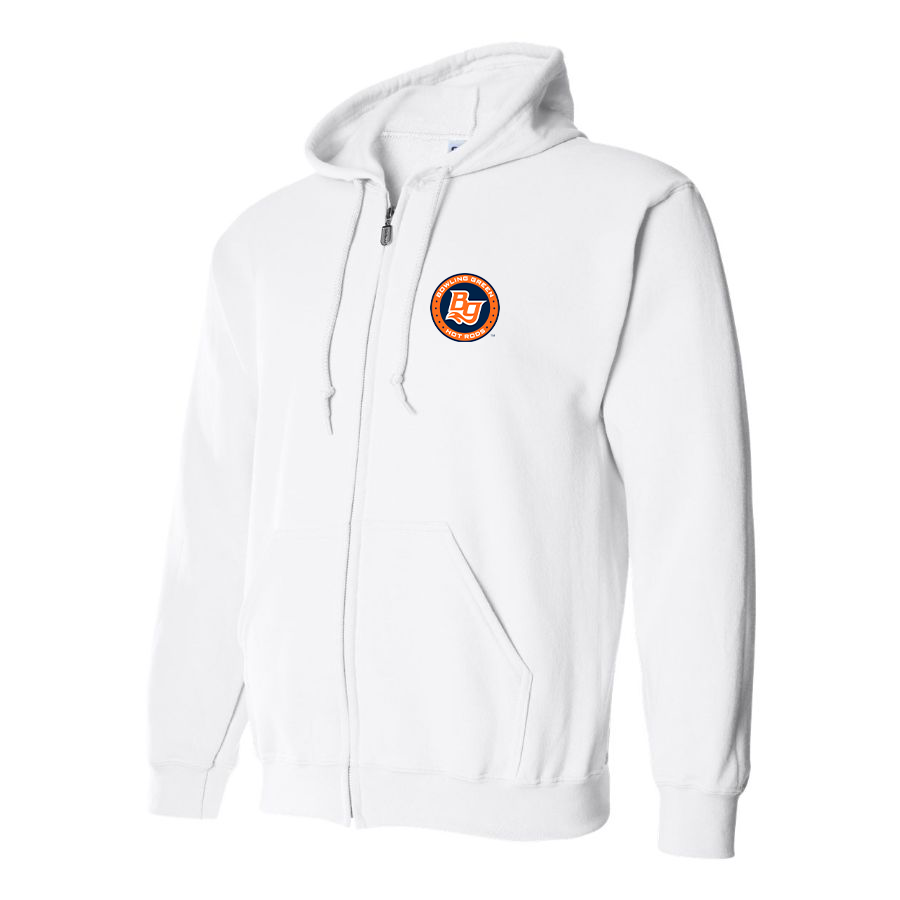 Men's Bowling Green Hot Rods Logo Zipper Hoodie