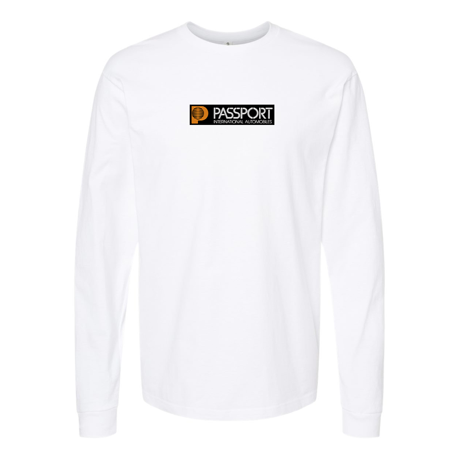 Men's Passport Logo Cotton Long Sleeve T-Shirt