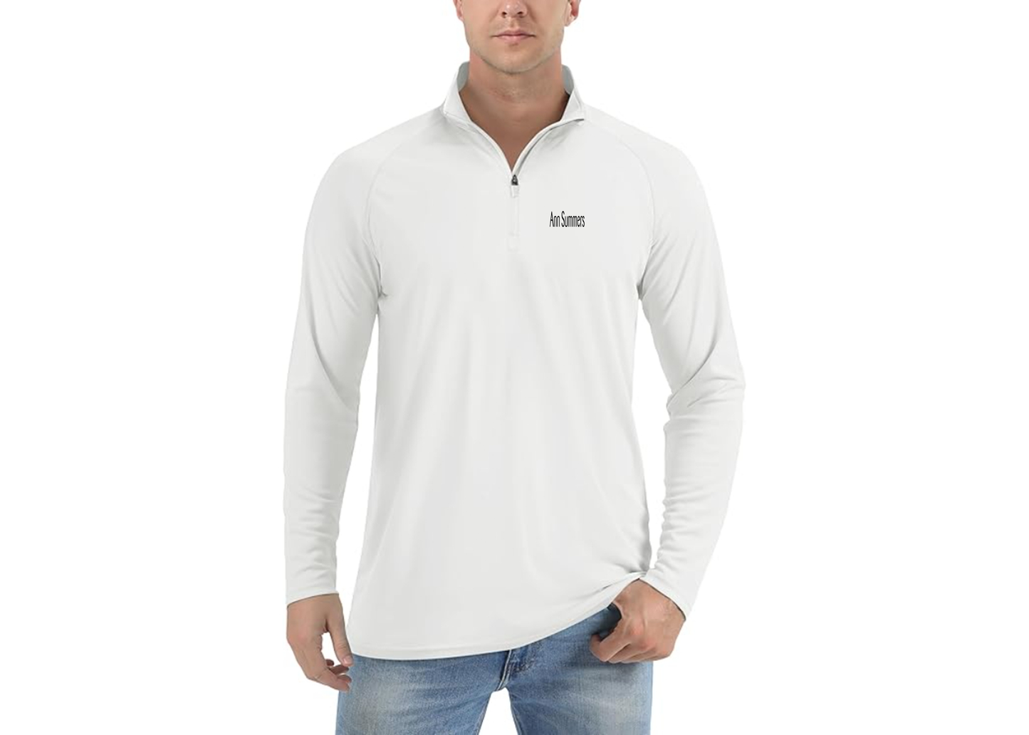 Men's Ann Summers Lightweight Quarter-Zip Athletic Shirt Long Sleeve Performance Wear