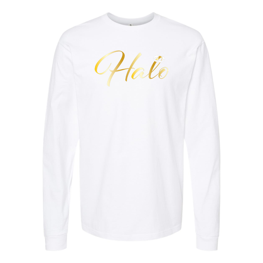 Men's Halo Logo Cotton Long Sleeve T-Shirt