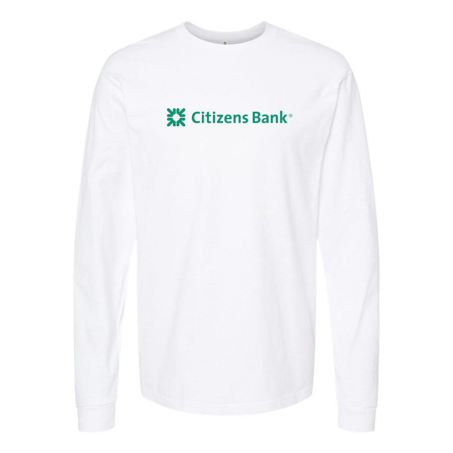 Men's Citizens Bank Logo Cotton Long Sleeve T-Shirt