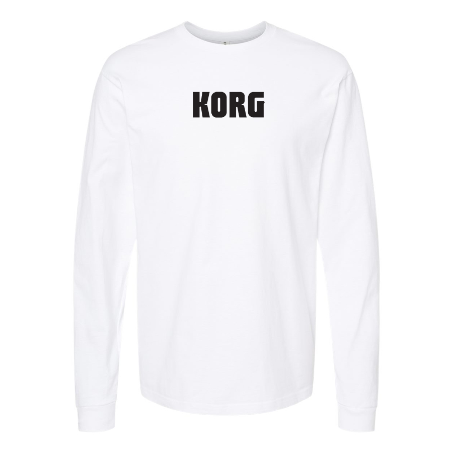 Men's Korg Logo Cotton Long Sleeve T-Shirt