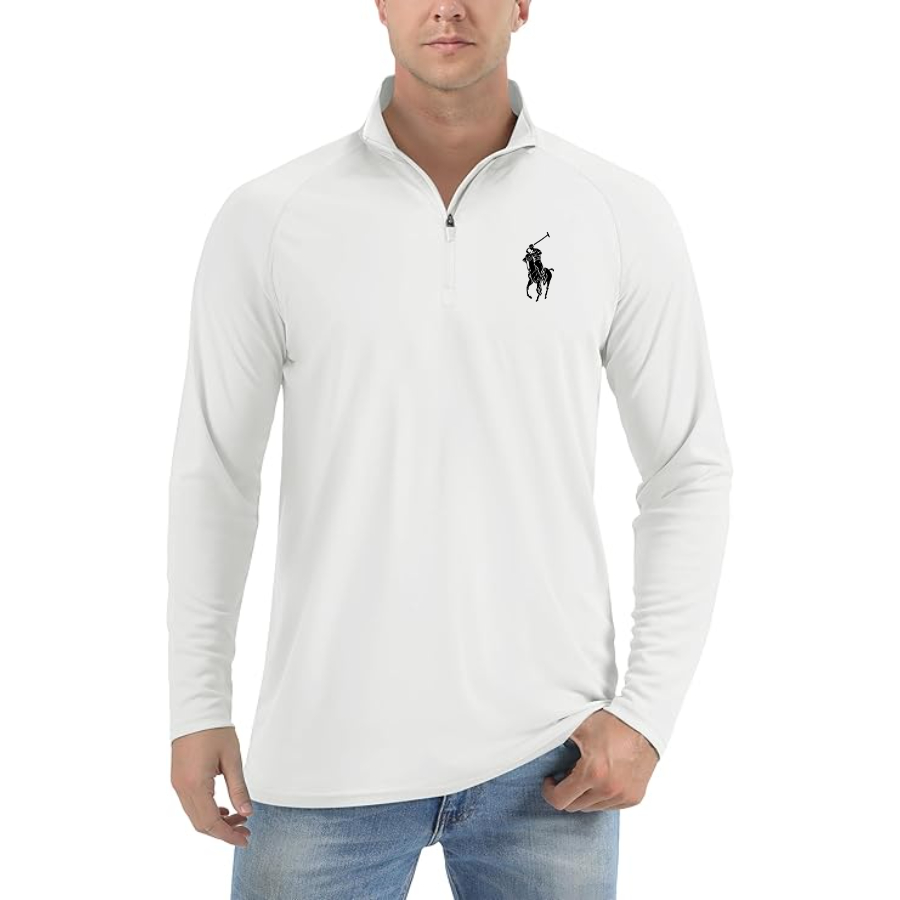 Men's Polo Ralph Lauren Lightweight Quarter-Zip Athletic Shirt Long Sleeve Performance Wear