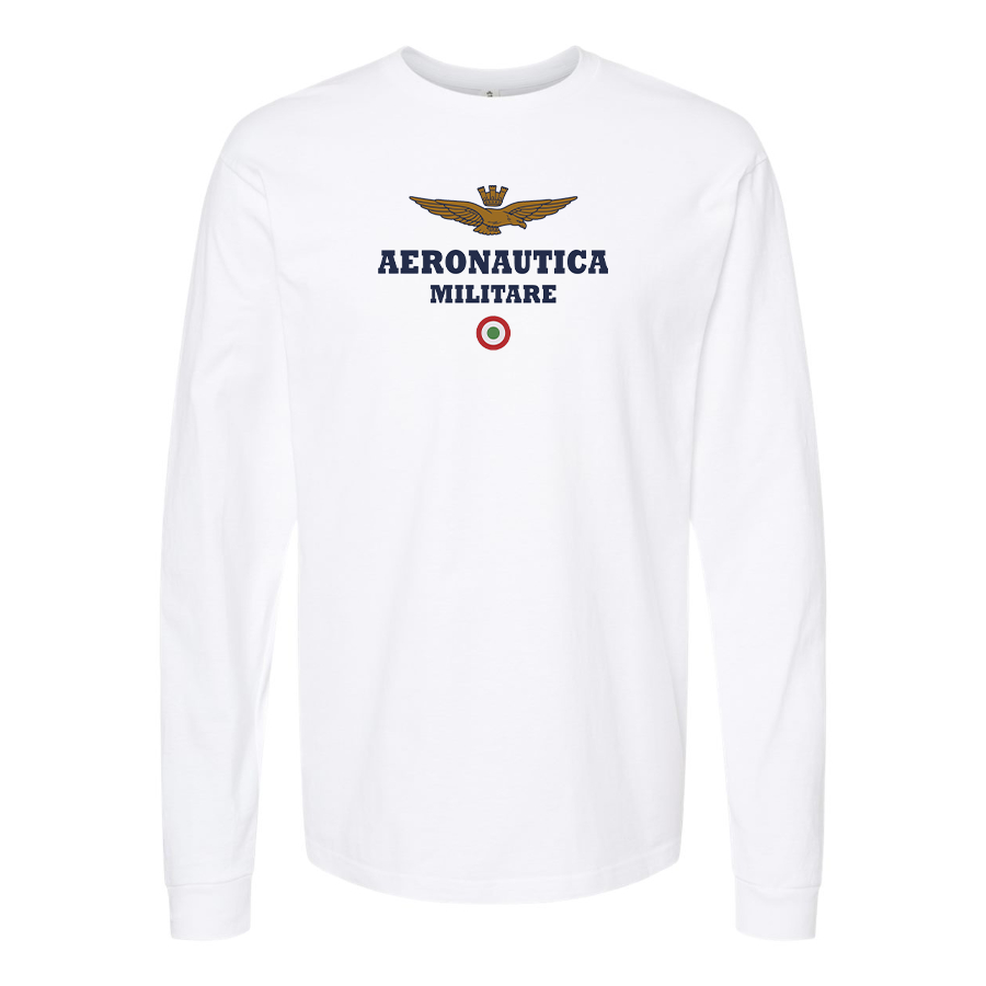 Men's Aeronautica Militare Logo Cotton Long Sleeve T-Shirt