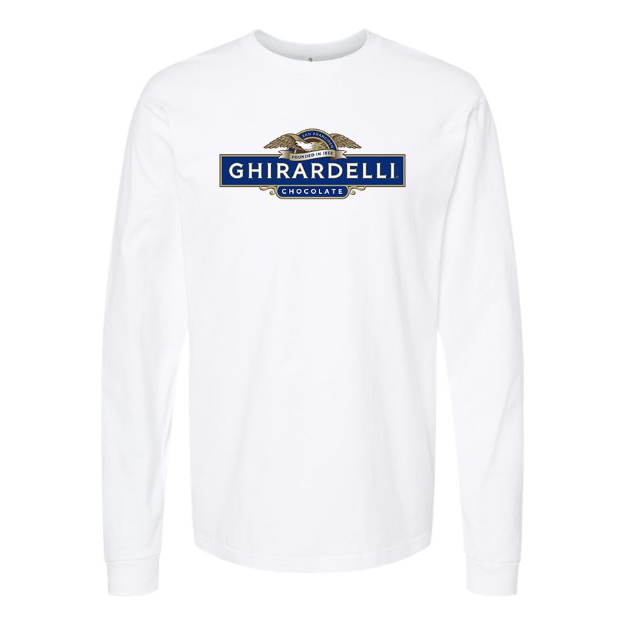 Men's Ghirardell Logo Cotton Long Sleeve T-Shirt