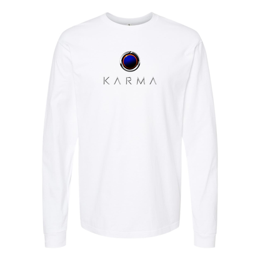 Men's Karma Logo Cotton Long Sleeve T-Shirt