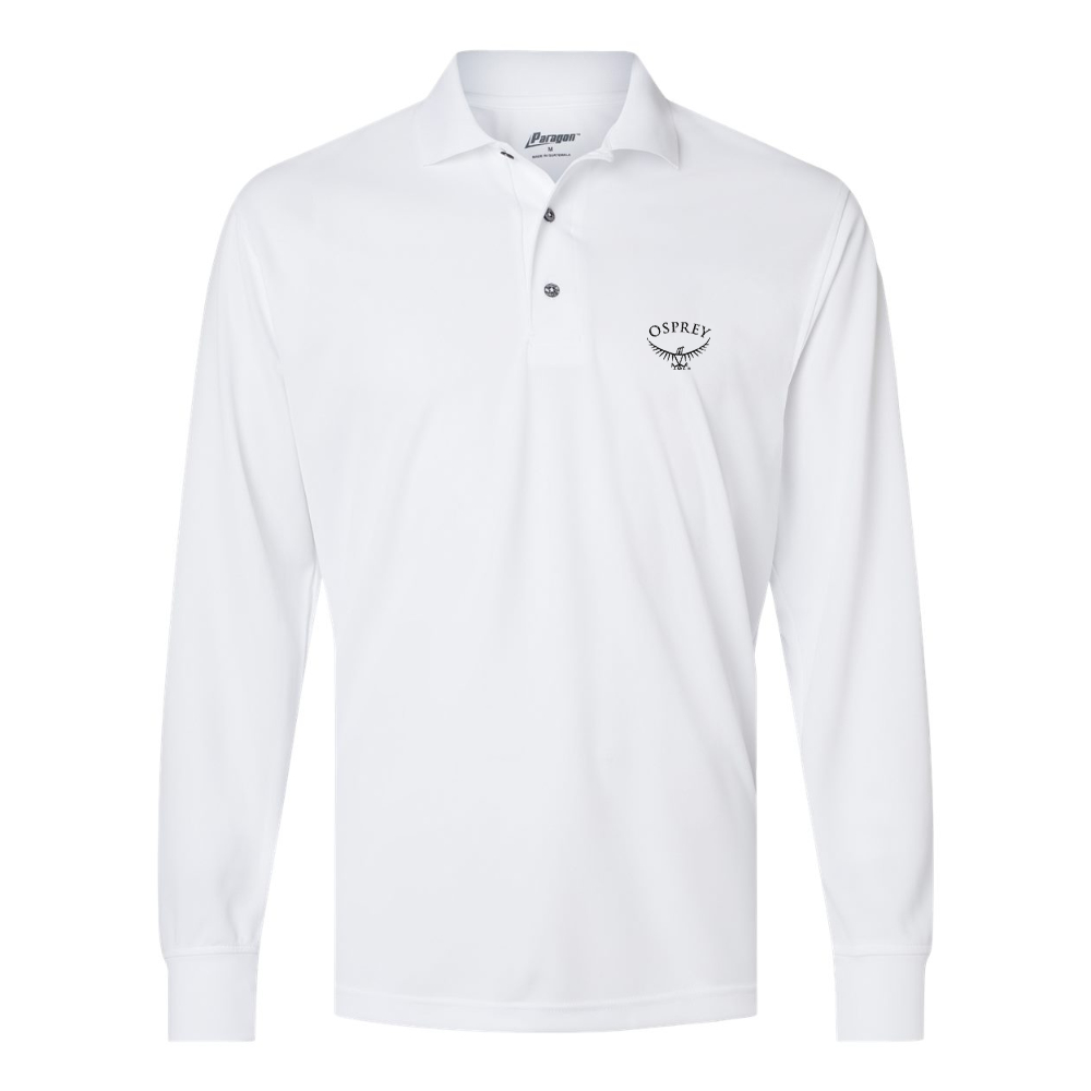 Men's Osprey Black Paragon Prescott Long Sleeve Polo