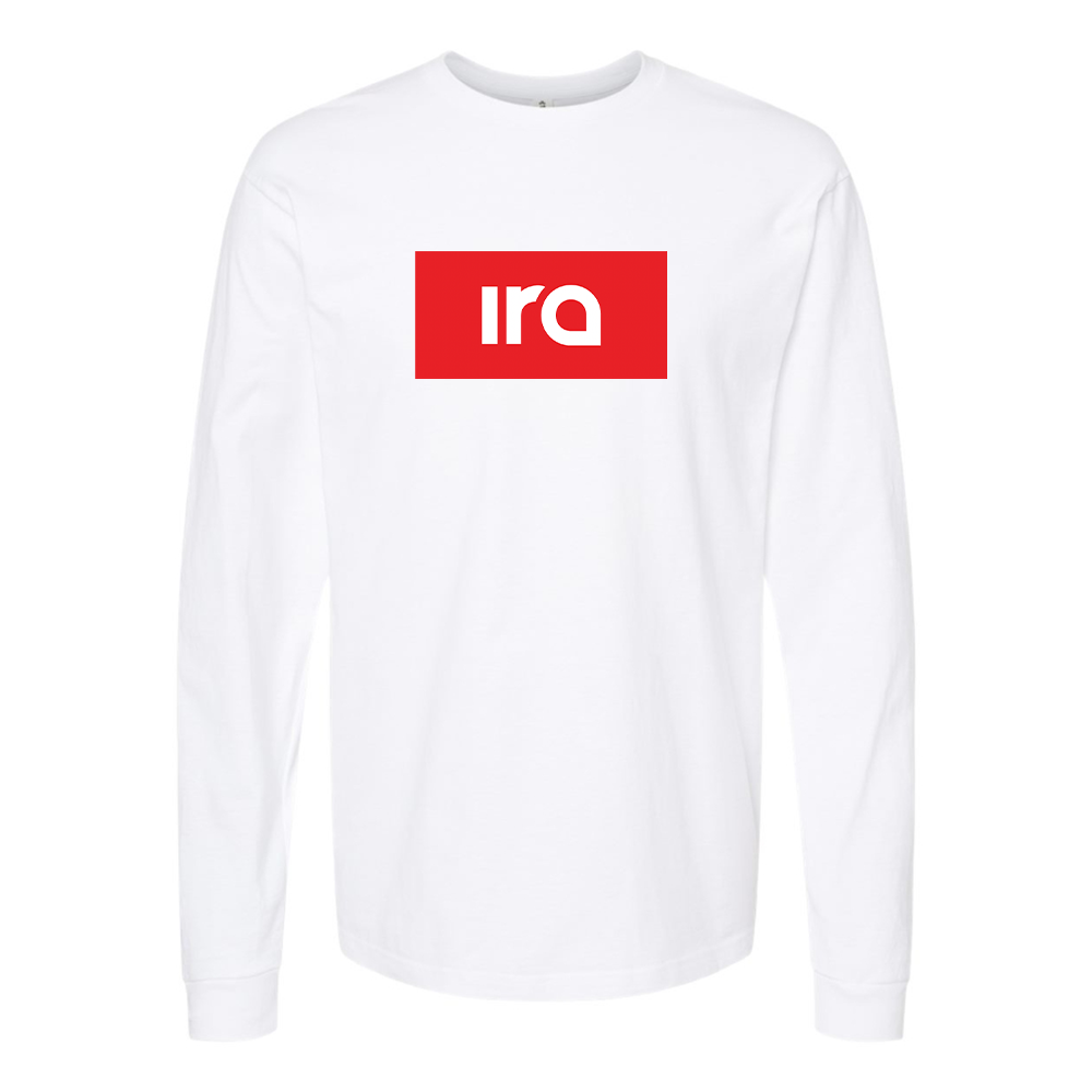 Men's IRA Logo Cotton Long Sleeve T-Shirt