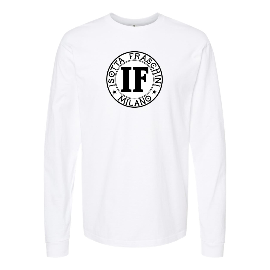 Men's Isotta Fraschini Logo Cotton Long Sleeve T-Shirt