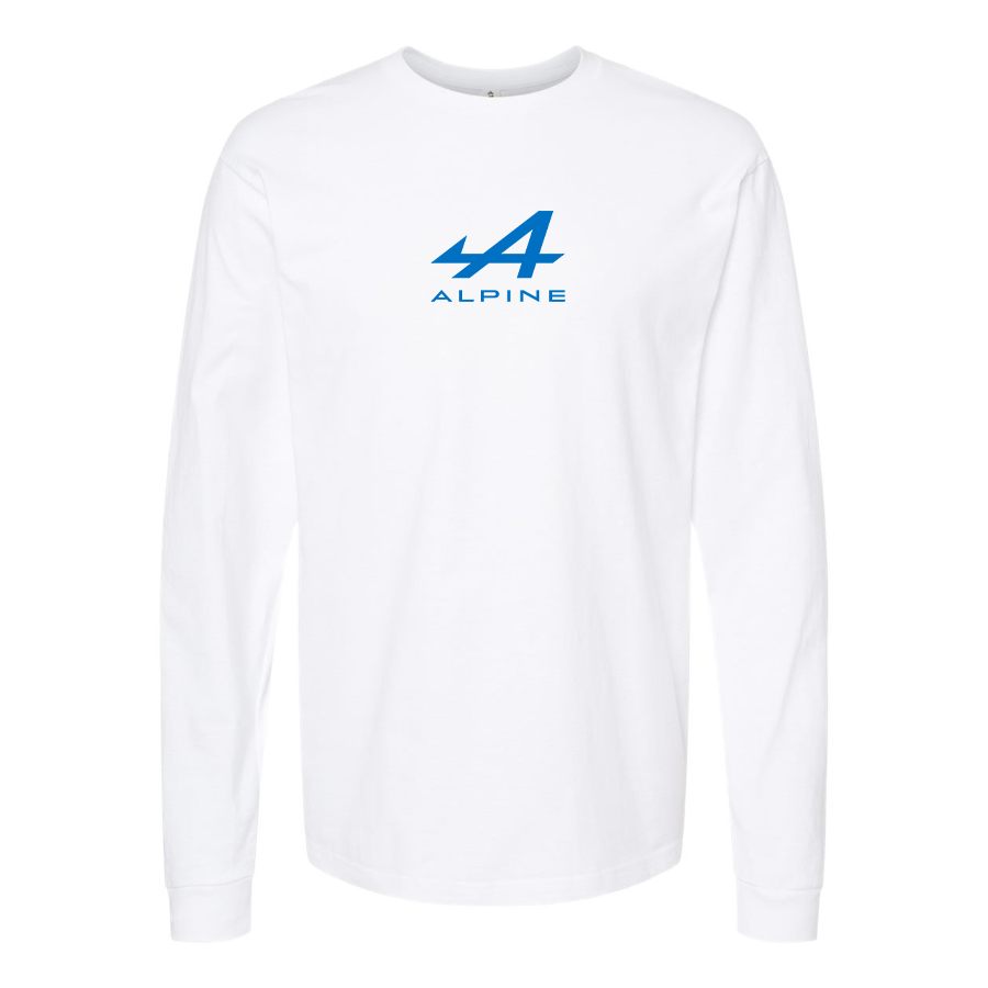 Men's Alpine Motor Logo Cotton Long Sleeve T-Shirt