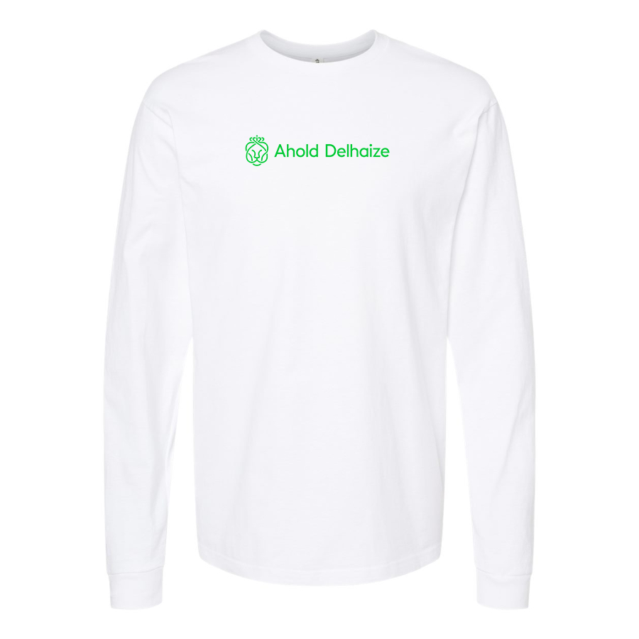 Men's Ahold Delhaize Vertical Logo Cotton Long Sleeve T-Shirt