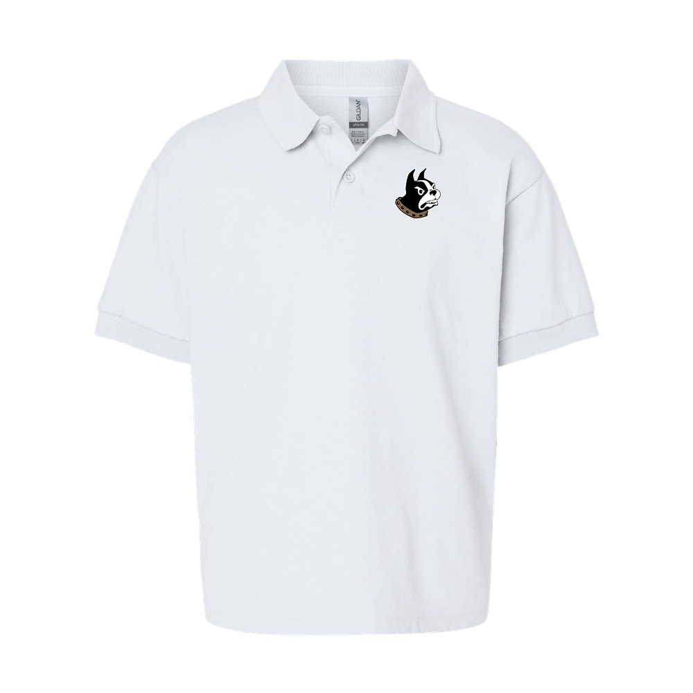 Youth Woffrd Terriers Gildan Dry Blend Jersey Polo