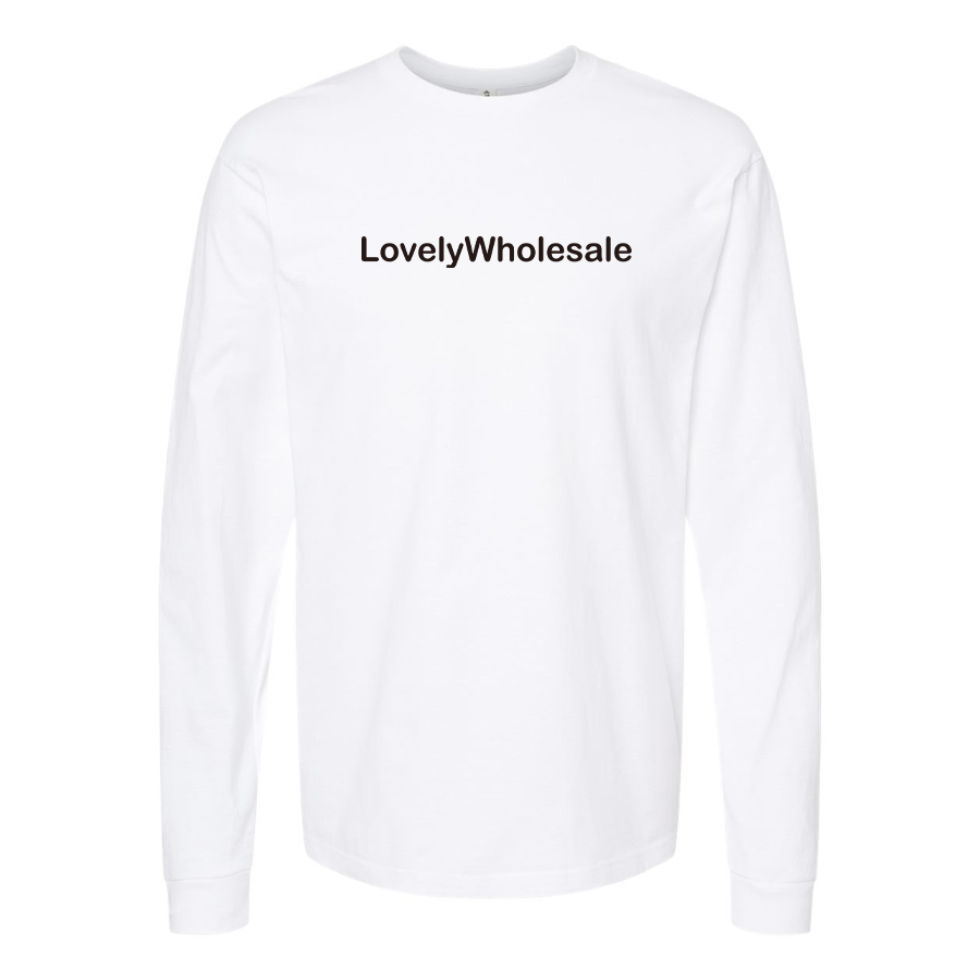 Men's LovelyWholesale Logo Cotton Long Sleeve T-Shirt