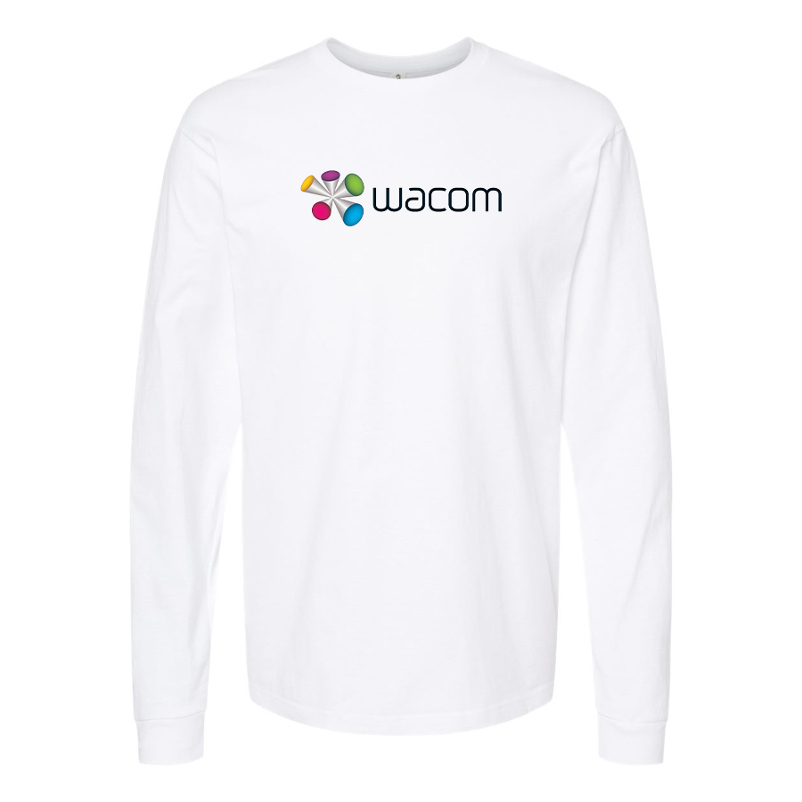 Men's Wacom Logo Cotton Long Sleeve T-Shirt