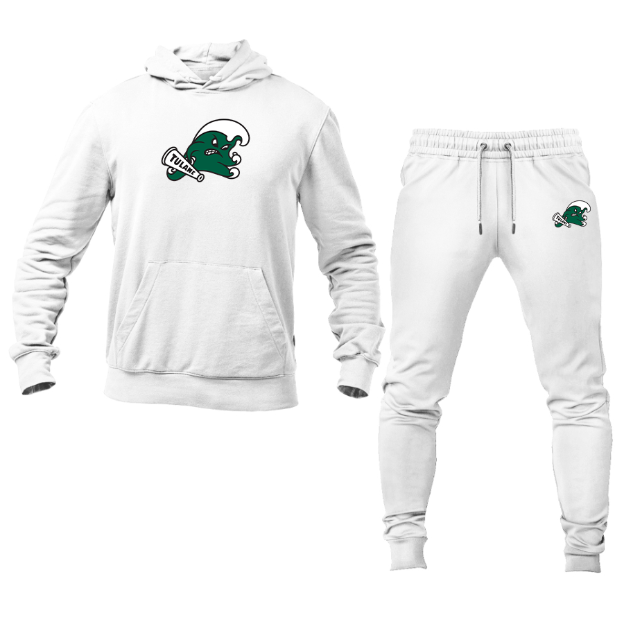 Men's Tulane Green Wave Logo Hoodie Joggers Set
