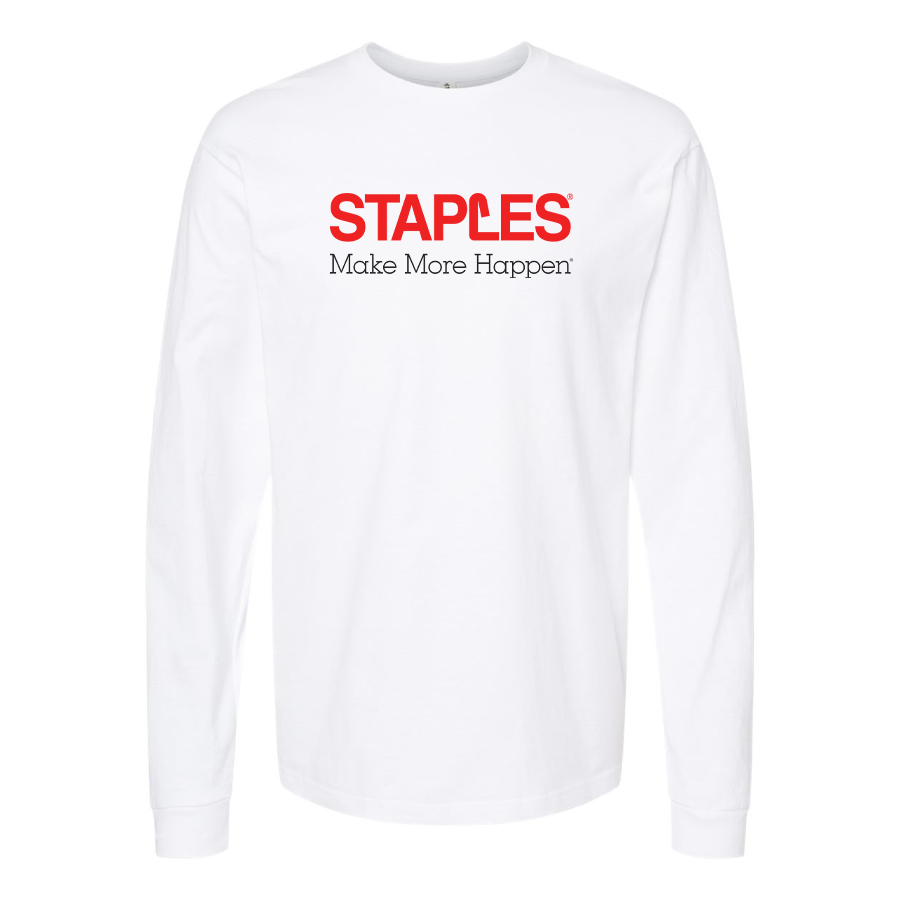 Men's Staples Logo Cotton Long Sleeve T-Shirt