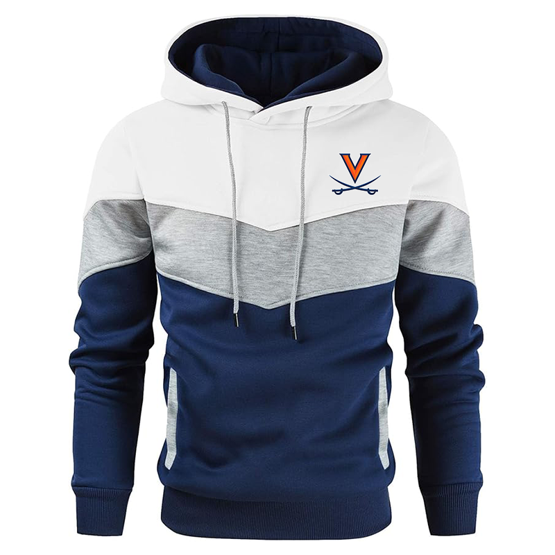 Men's (Design Here) Gesean Novelty Color Block Pullover Fleece Hoodie Long Sleeve Casual