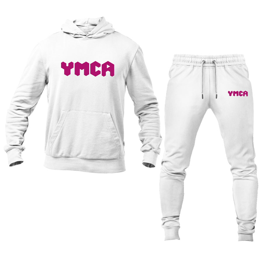 Men's YMCA Mauve Hoodie Joggers Set