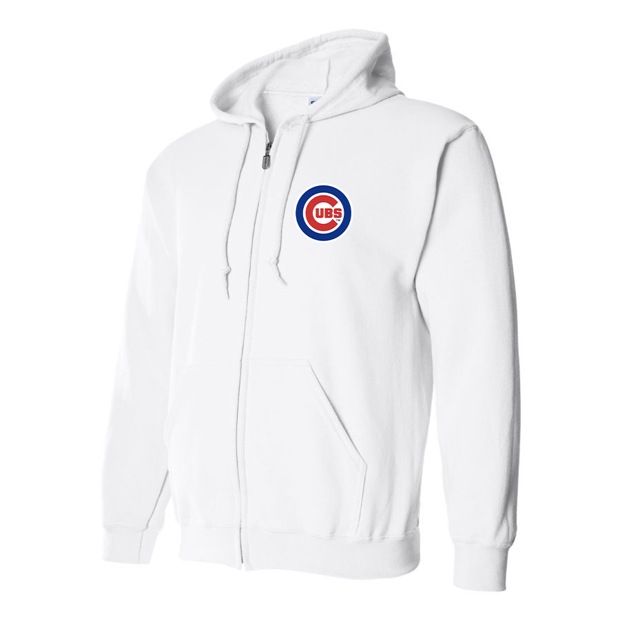 Men's Chicago Cubs Logo Zipper Hoodie