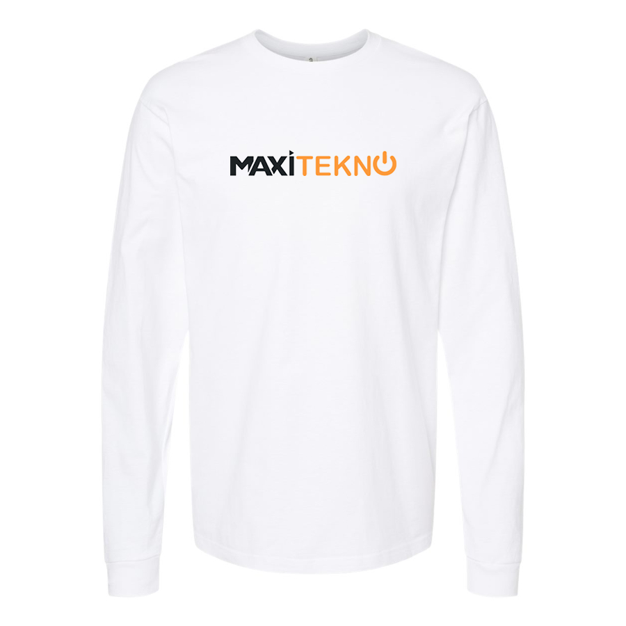 Men's Maxitekno Logo Cotton Long Sleeve T-Shirt