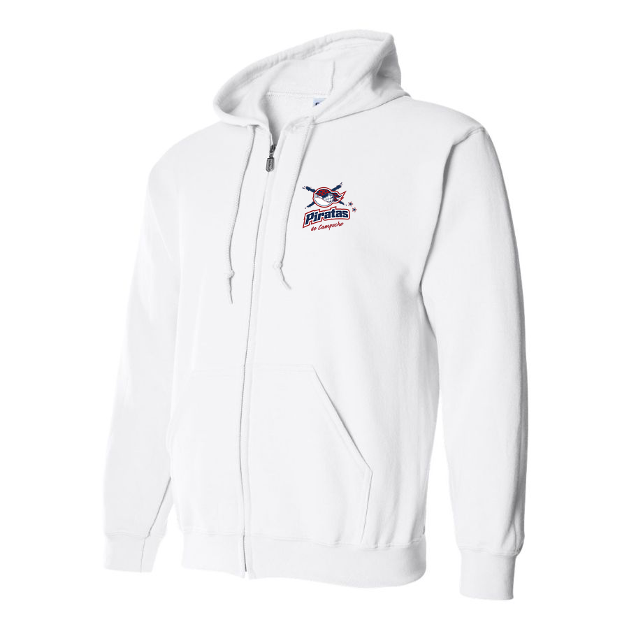 Men's Campeche Piratas Logo Zipper Hoodie