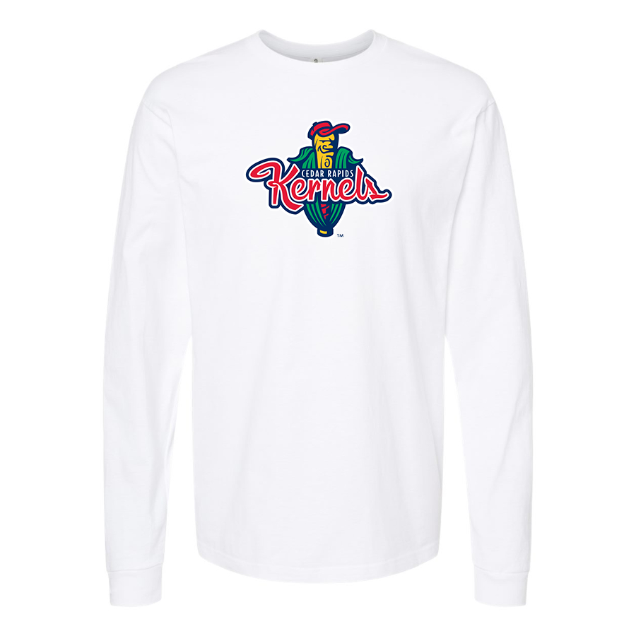 Men's Cedar Rapids Kernels Logo Cotton Long Sleeve T-Shirt