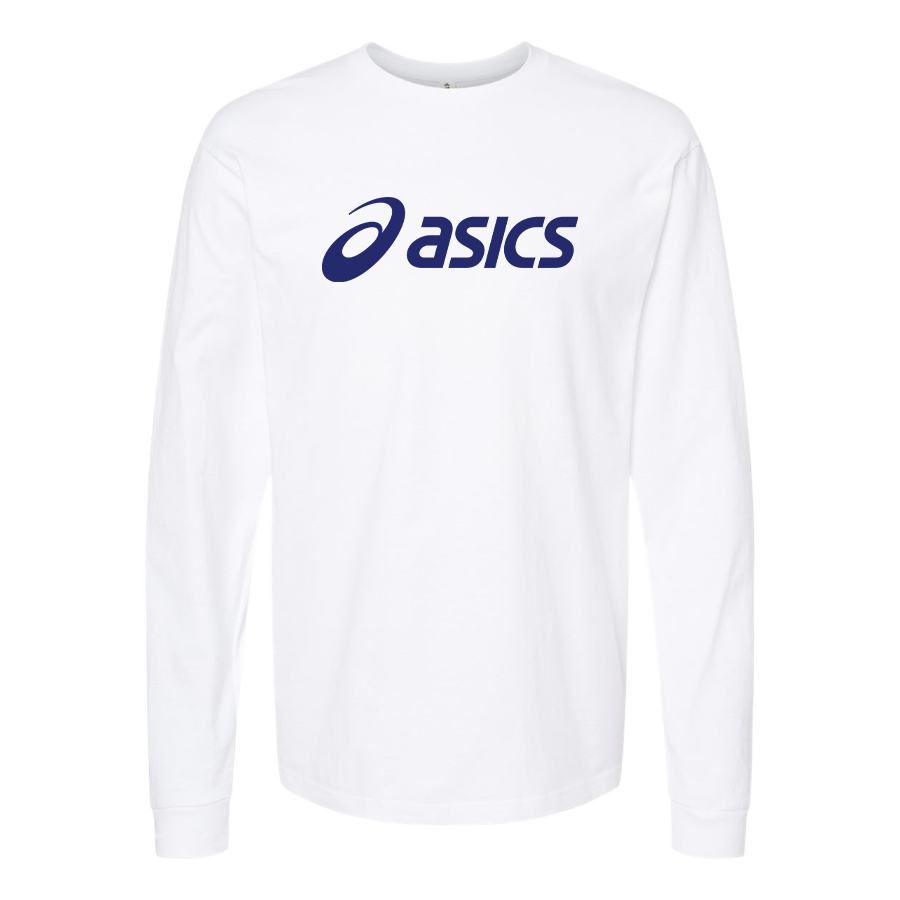 Men's Asics Logo Cotton Long Sleeve T-Shirt