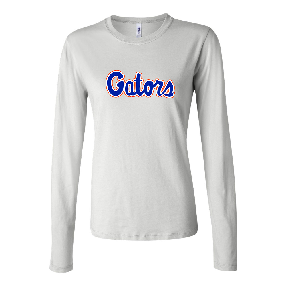 BELLA CANVAS Florida Gators Script Jersey Long Sleeve Tee