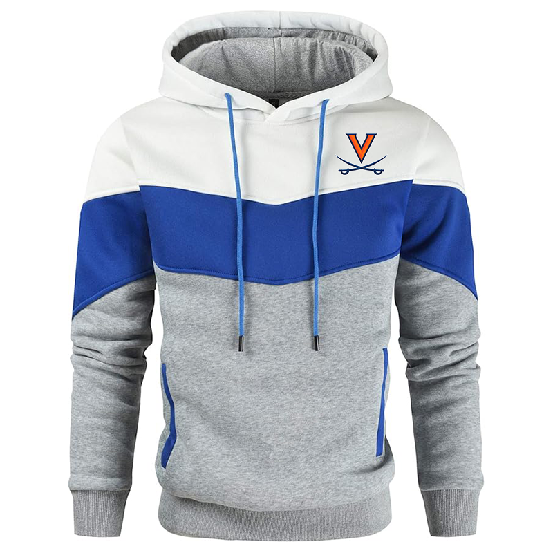 Men's (Design Here) Gesean Novelty Color Block Pullover Fleece Hoodie Long Sleeve Casual
