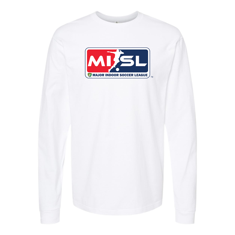 Men's Major Indoor Soccer League Logo Cotton Long Sleeve T-Shirt