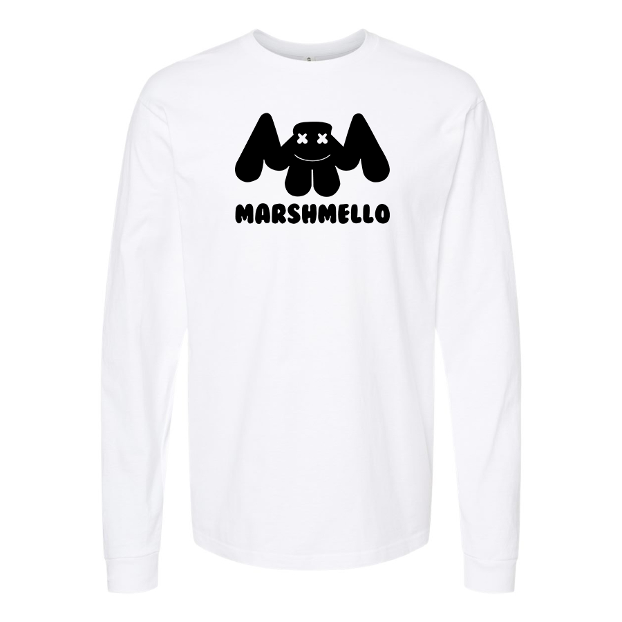 Men's Marshmello Logo Cotton Long Sleeve T-Shirt