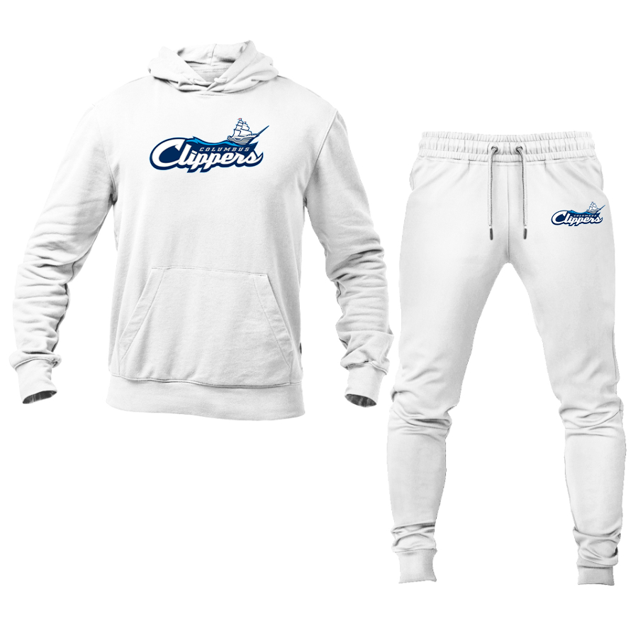 Men's Columbus Clippers Logo Hoodie Joggers Set