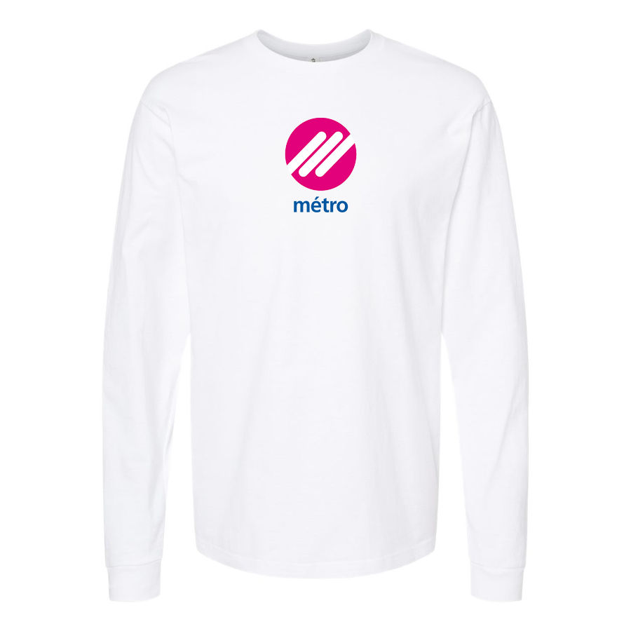 Men's Lausanne Métro Logo Cotton Long Sleeve T-Shirt