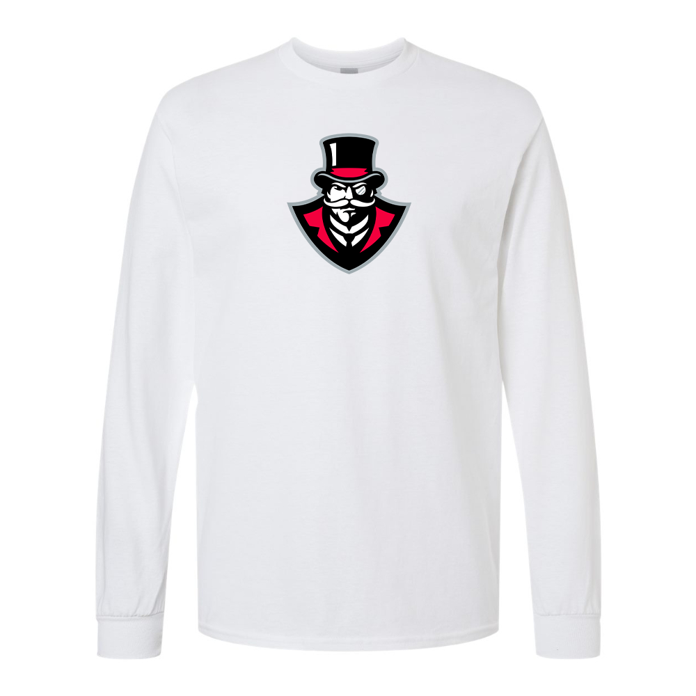 Men's Austin Peay Governors Gildan Heavy Cotton Long Sleeve T-Shirt