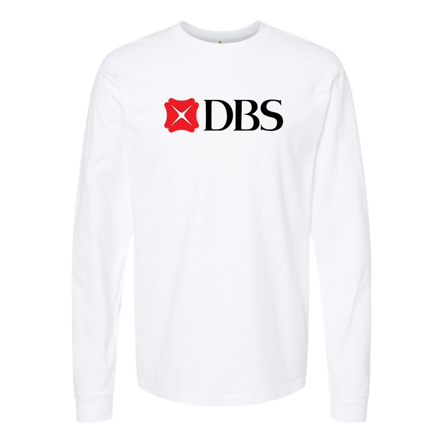 Men's DBS Bank Logo Cotton Long Sleeve T-Shirt