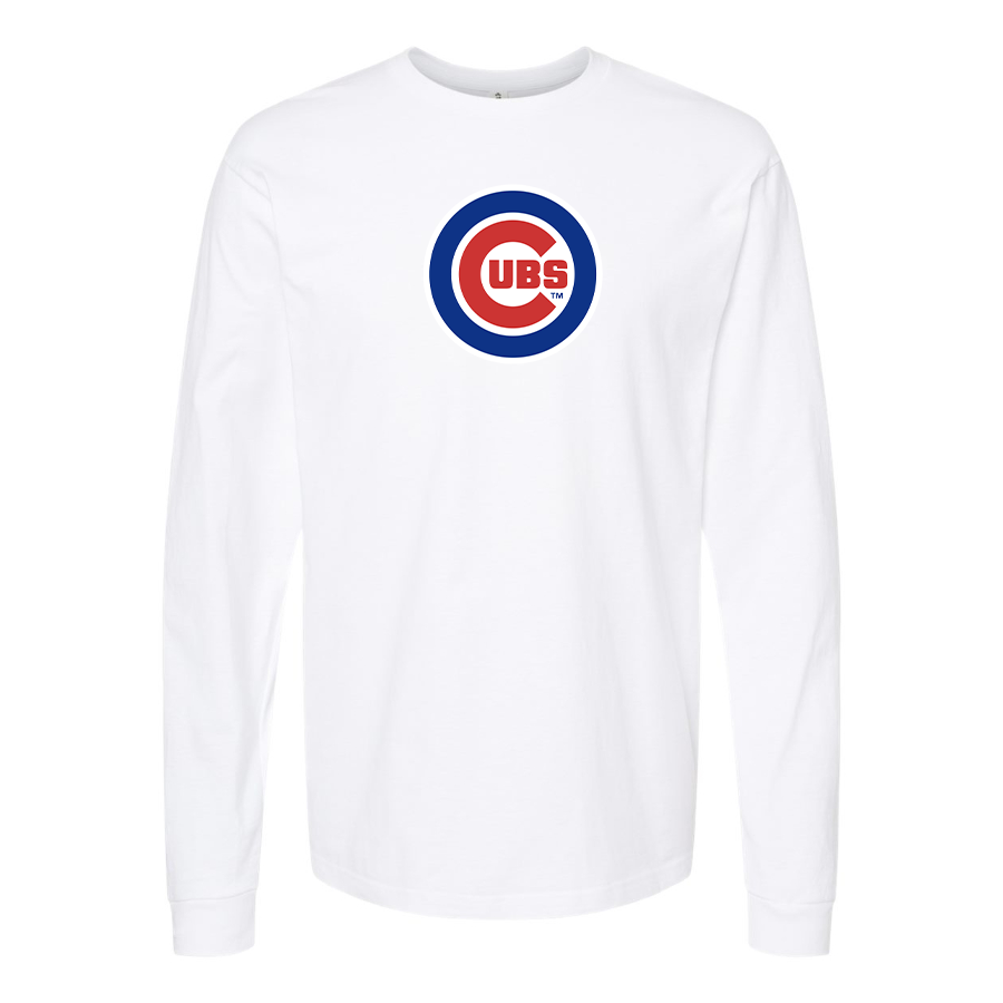 Men's Chicago Cubs Logo Cotton Long Sleeve T-Shirt
