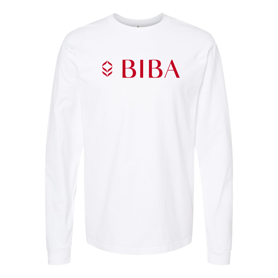 Men's Biba Logo Cotton Long Sleeve T-Shirt