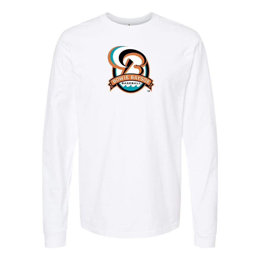 Men's Bowie BaySox Logo Cotton Long Sleeve T-Shirt