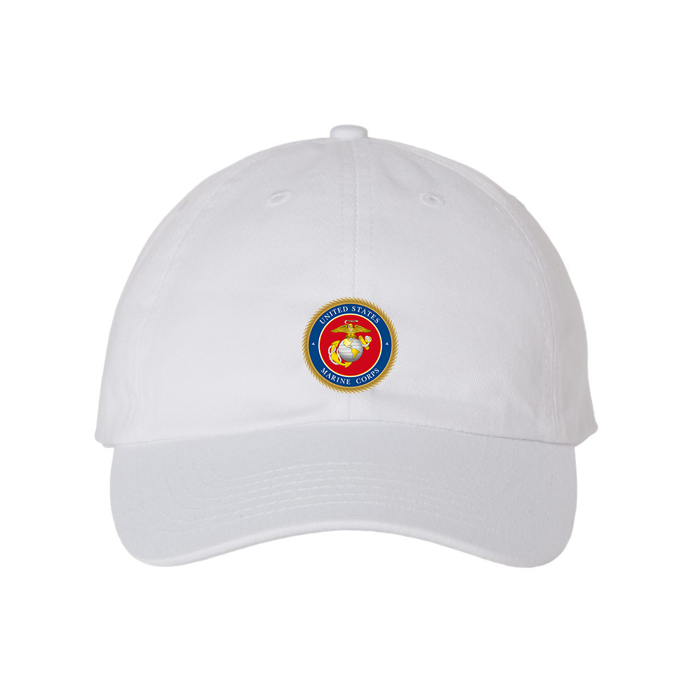 USMC Emblem Valucap Adult Bio-Washed Classic Dad Hat