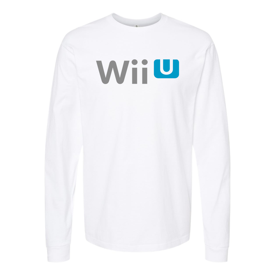 Men's Wii-U Logo Cotton Long Sleeve T-Shirt