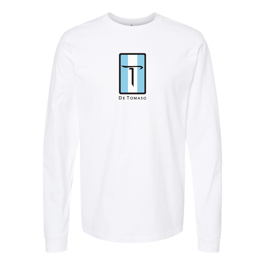 Men's De Tomaso Logo Cotton Long Sleeve T-Shirt