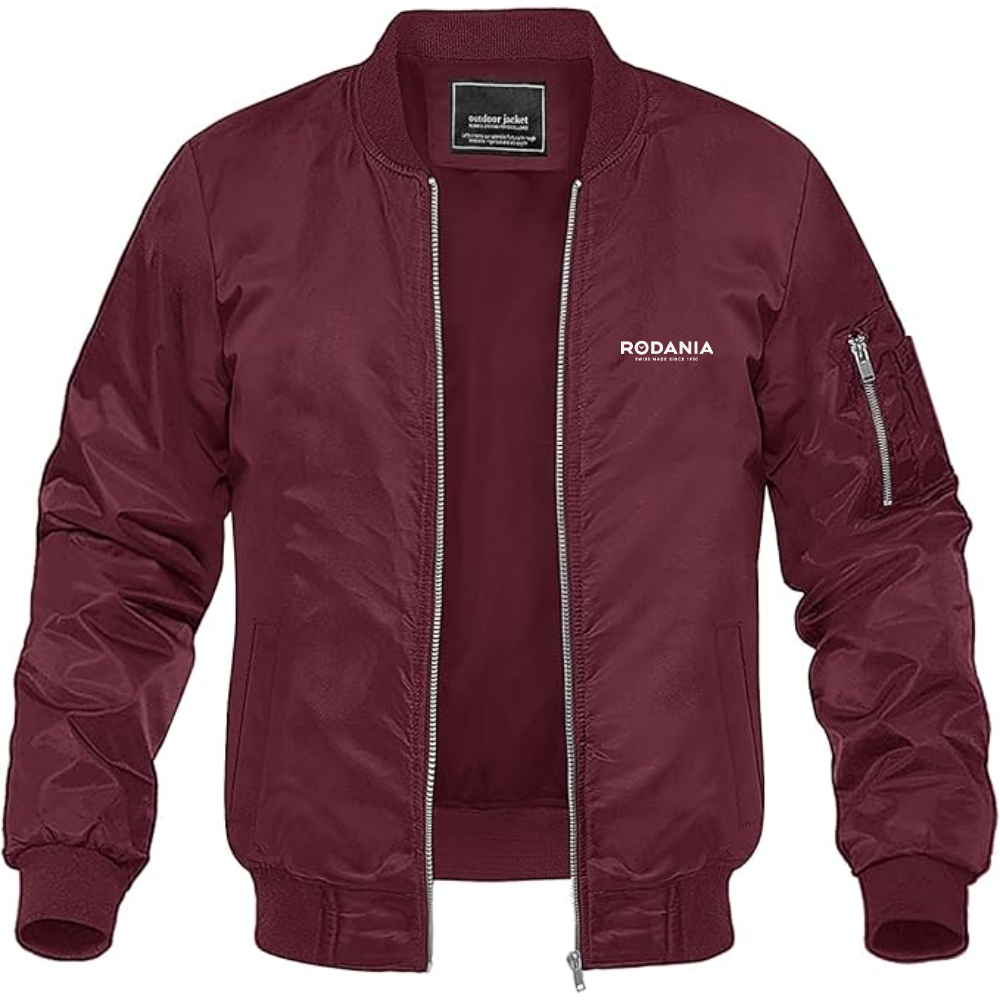 Men's Rodania Logo Lightweight Bomber Jacket Windbreaker Softshell Varsity Jacket Coat