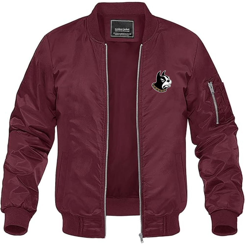 Men's Woffrd Terriers Lightweight Bomber Jacket Windbreaker Softshell Varsity Jacket Coat