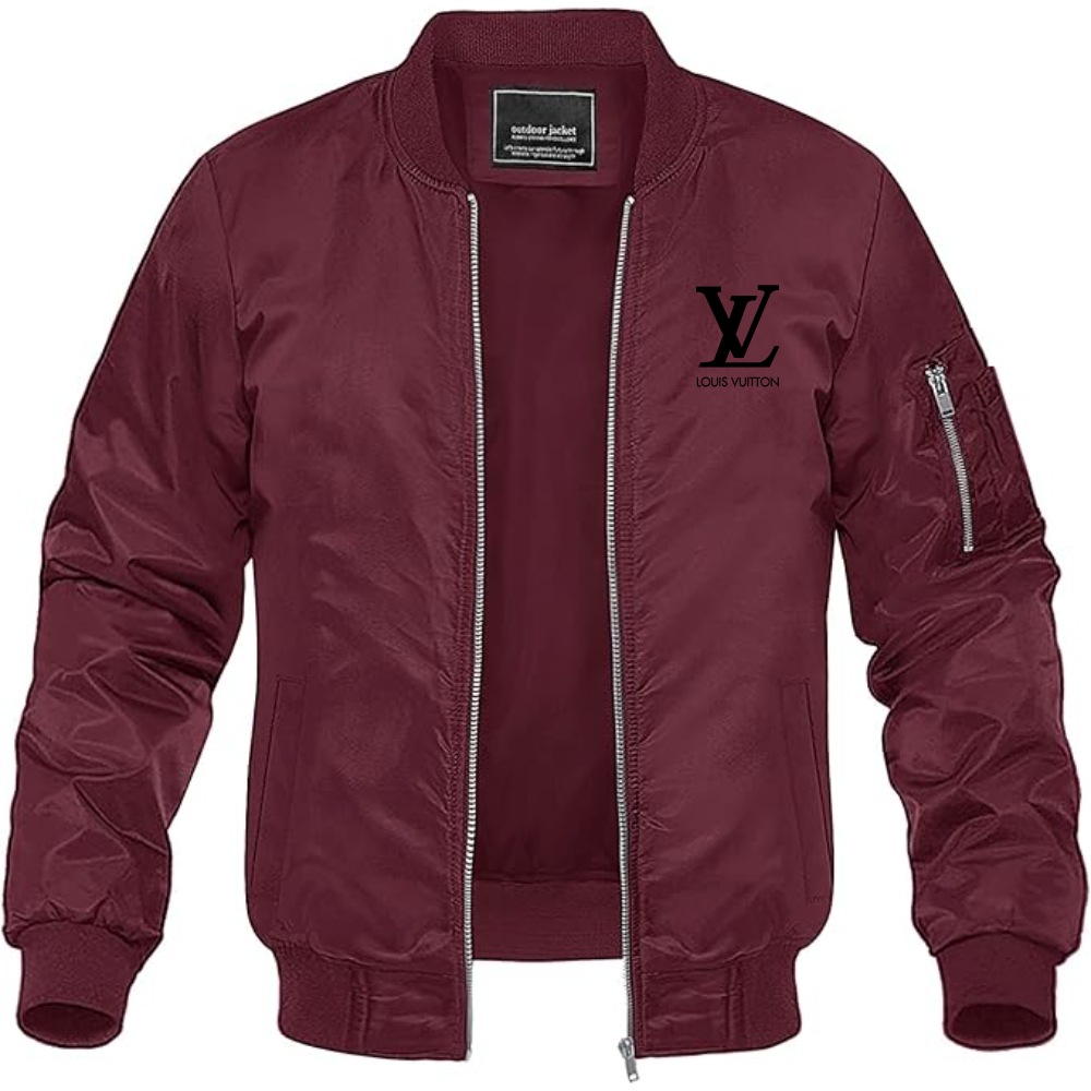 Men's Louis Vuitton Lightweight Bomber Jacket Windbreaker Softshell Varsity Jacket Coat