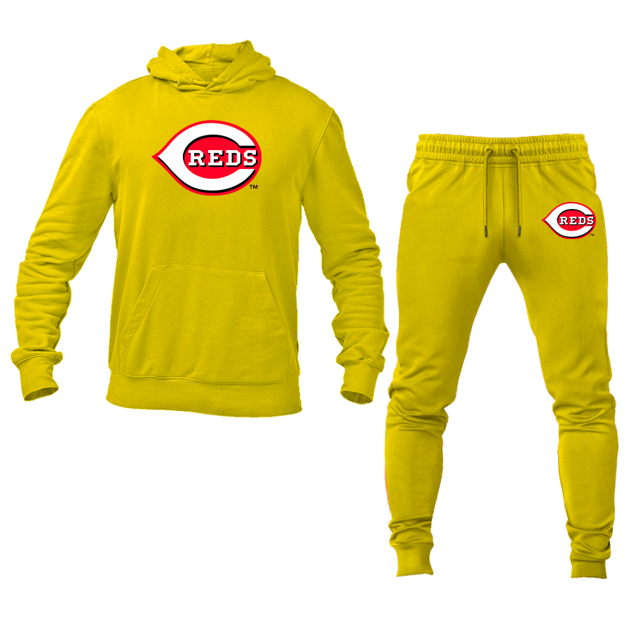 Men's Cincinnati Reds Logo Hoodie Joggers Set