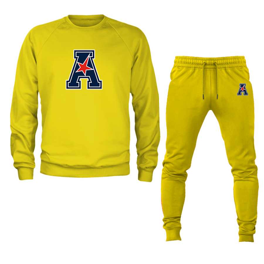 Men's American Athletic Conference Crewneck Sweatshirt Joggers Suit