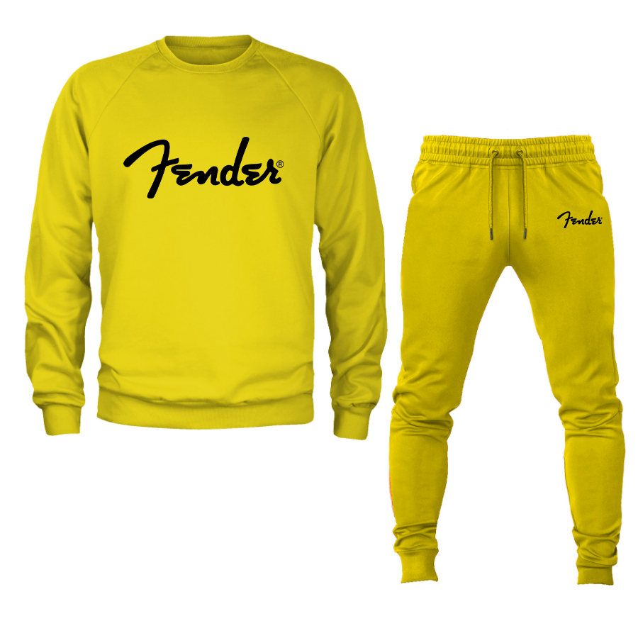 Men's Fender Crewneck Sweatshirt Joggers Suit