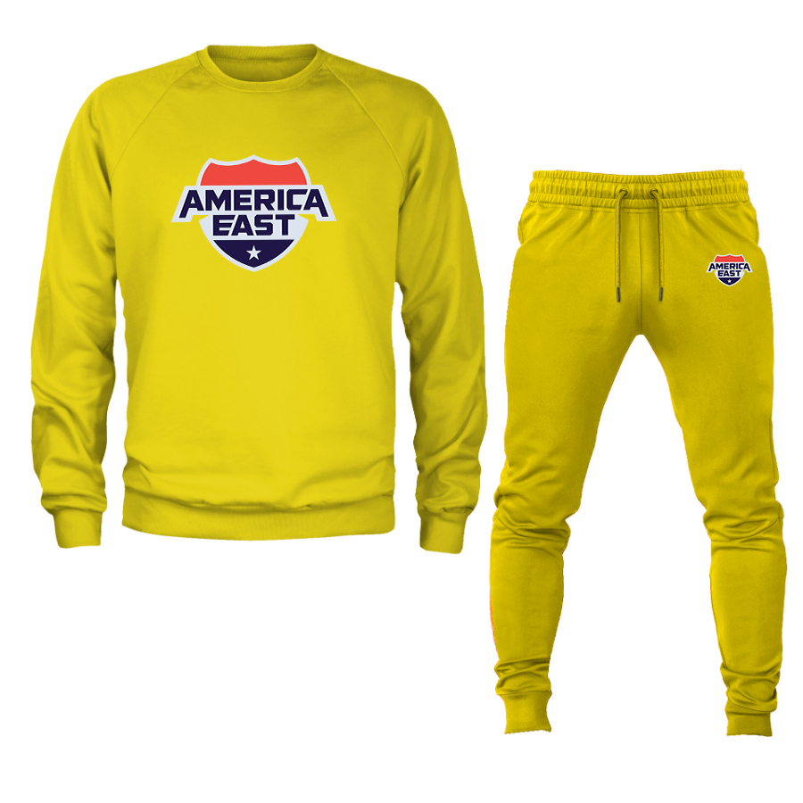 Men's America East Conference Crewneck Sweatshirt Joggers Suit