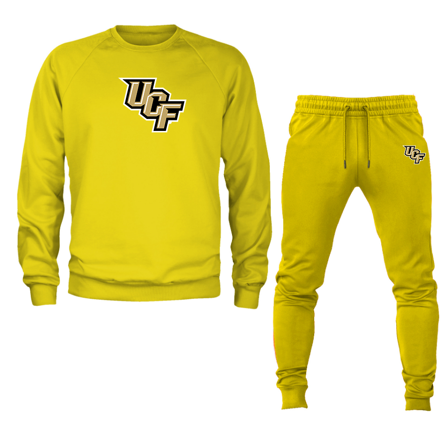 Men's Central Florida Knights Crewneck Sweatshirt Joggers Suit