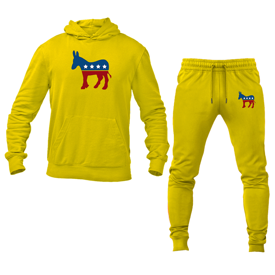 Men's Democrat Election Symbol Hoodie Joggers Set